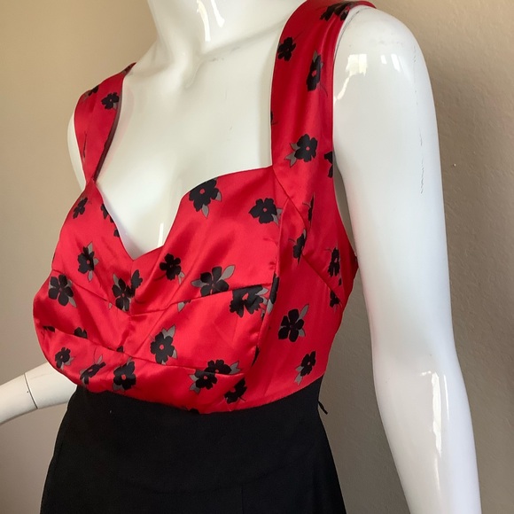 Torrid Red and Black Midi Dress - Picture 6 of 9